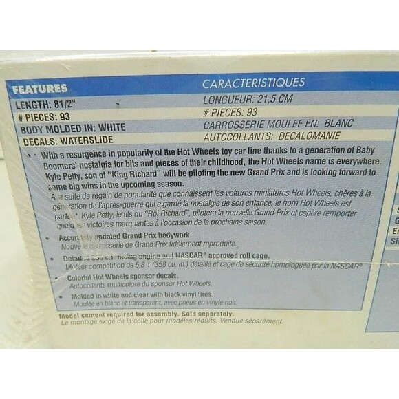 Revell Monogram 1998 Hot Wheelsl #44 Kyle Petty Pontiac Grand Prix Sealed - Picture 4 of 9